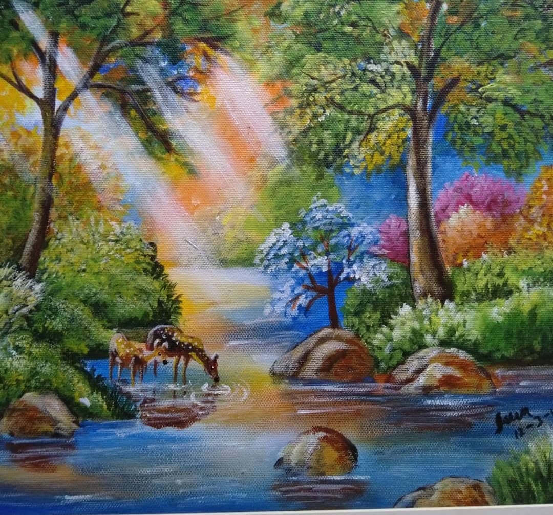 A forest scenery
